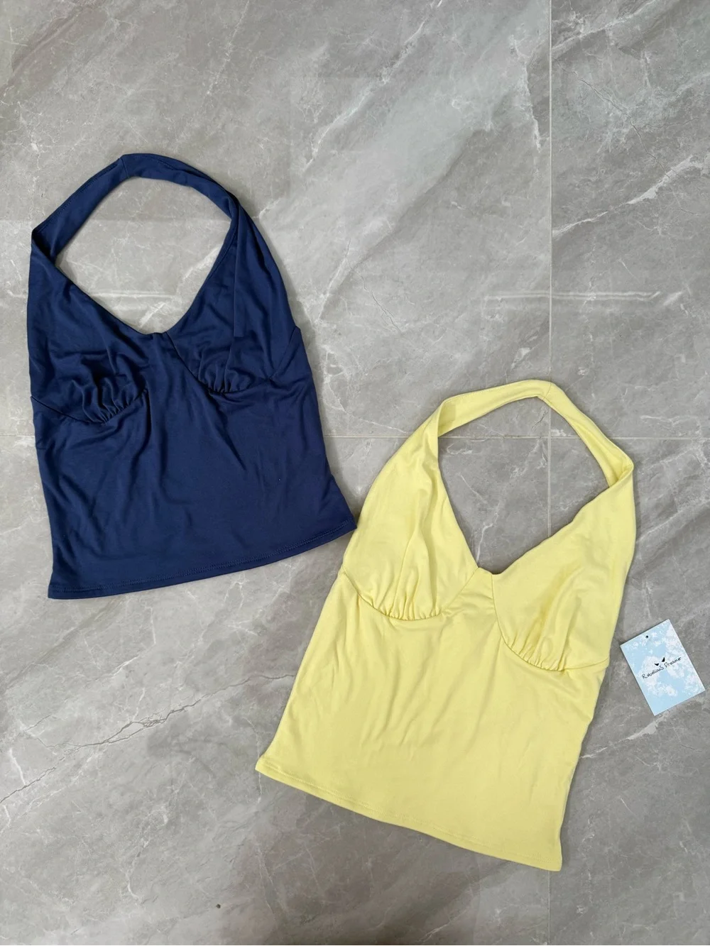 Women’s Rebellious Dreamer Halter Top Bundle Ruched Bust V-Neck Basic Medium - Picture 1 of 16